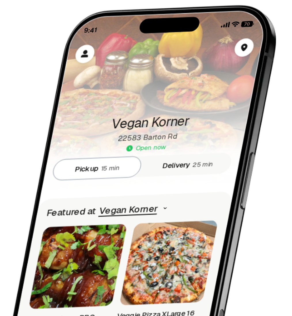 Vegan Korner app preview