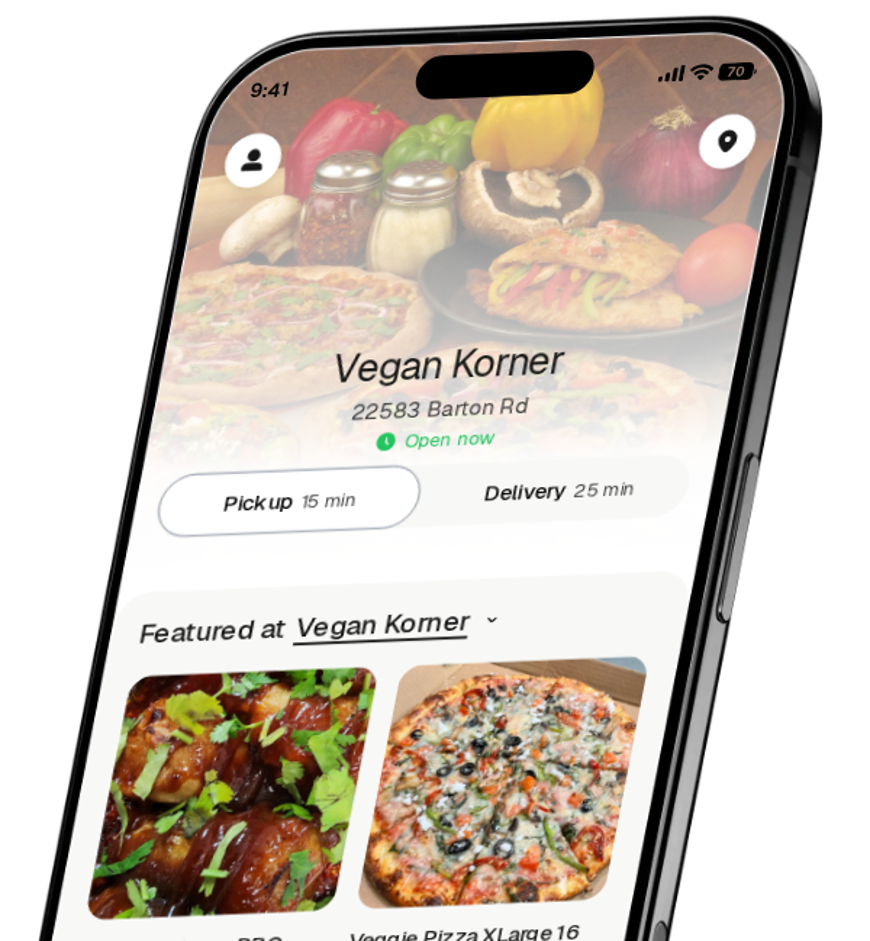 Vegan Korner app preview